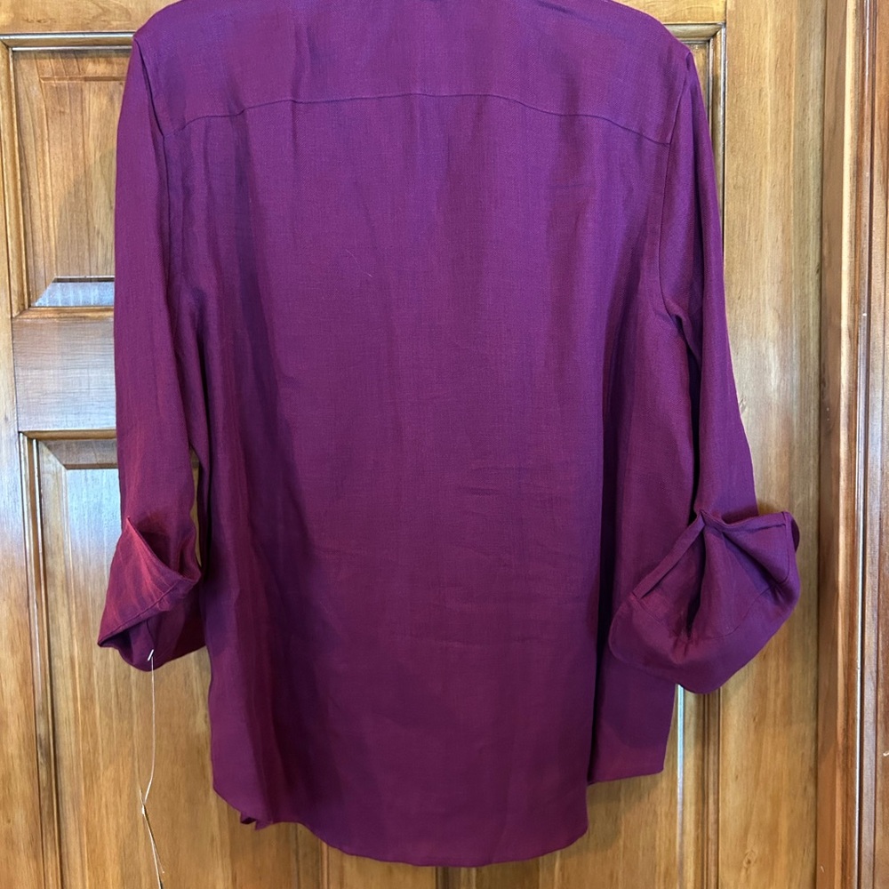Lauren Ralph Lauren Purple Button-Down Shirt - Picture 2 of 2